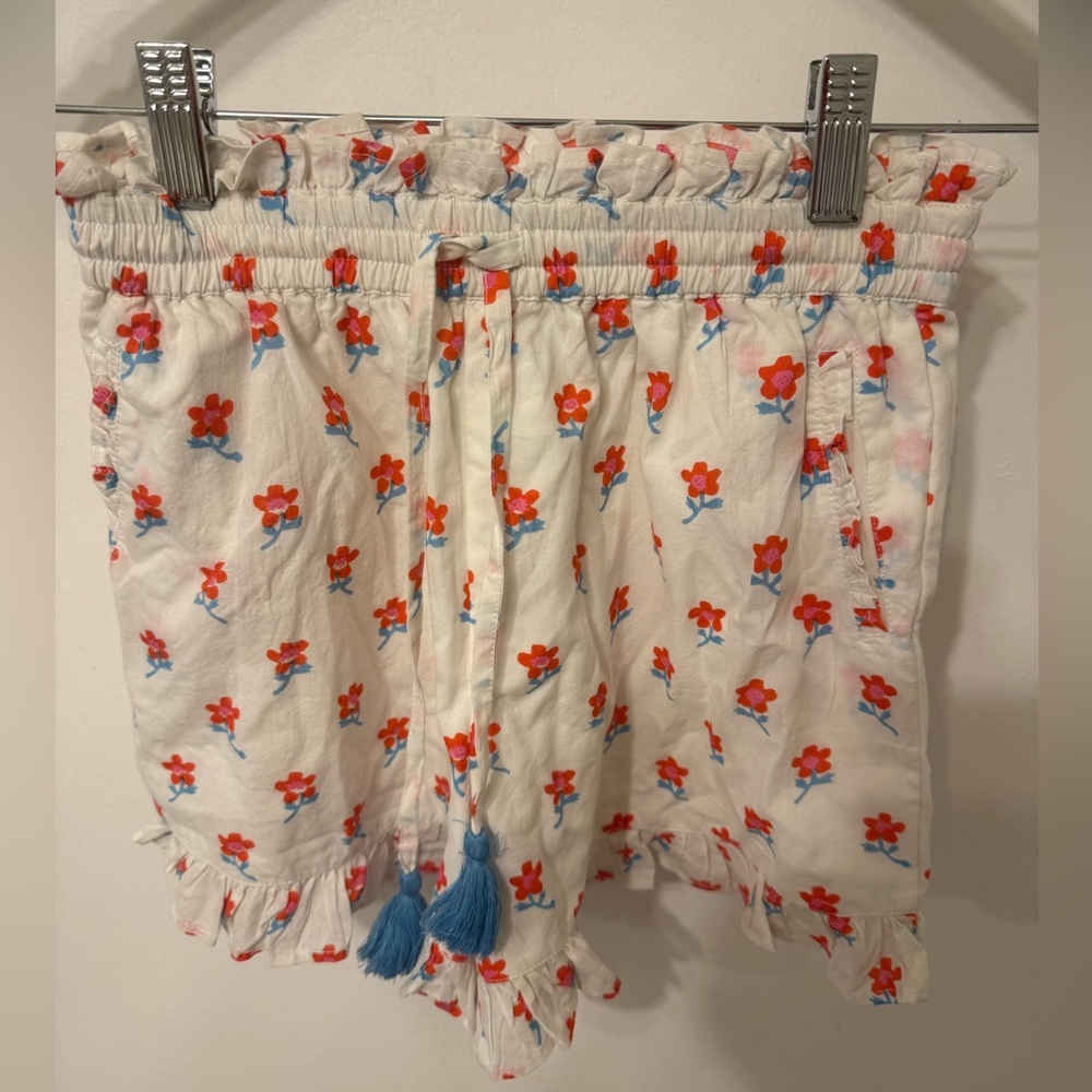 Mini O&I Issy Shorts White and Red Ditsy